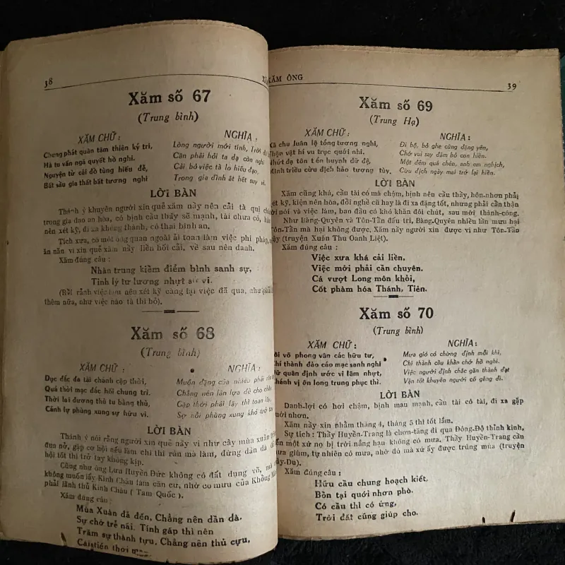 Sách Bàn Xăm Ông Quan Đế, giải thích 100 quẻ xăm.( sach gốc) 1010578