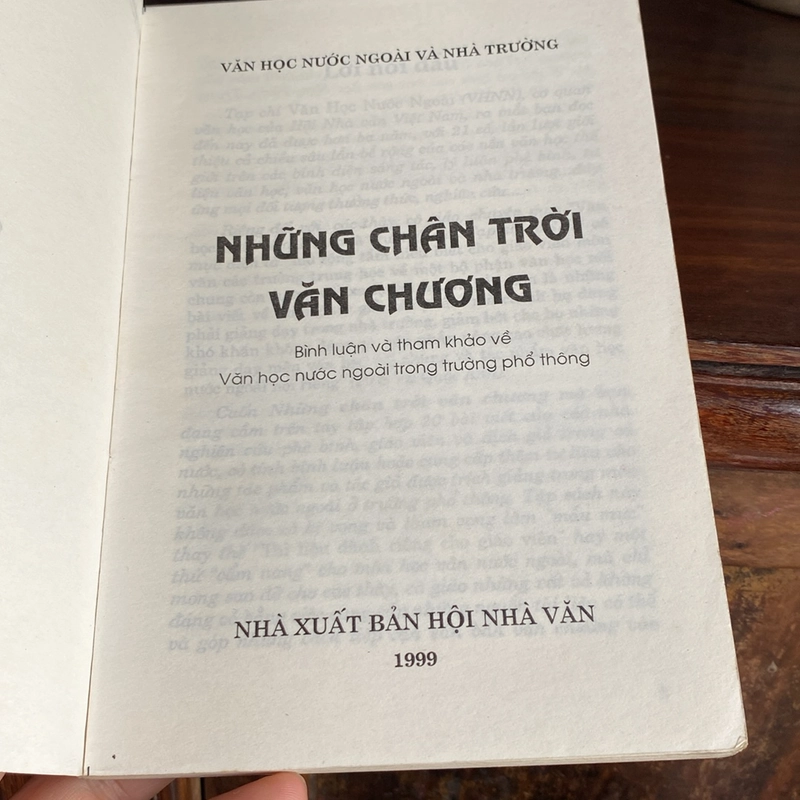 NHỮNG CHÂN TRỜI VĂN CHƯƠNG (XB 1999) 493294