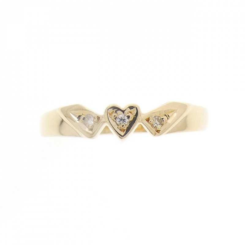 Nhẫn kim cương hình trái tim K18YG - Hàng hiệu Authentic 850773