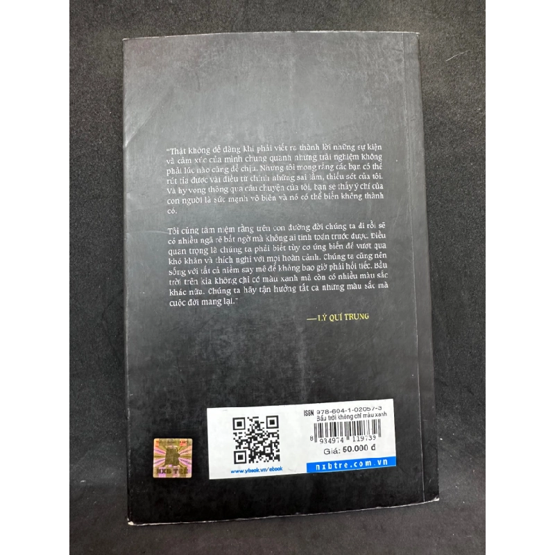 [Phiên Chợ Sách Cũ] Bầu Trời Không Chỉ Có Màu Xanh, Lý Quí Trung (Ố Vàng), 2015 1503 410434