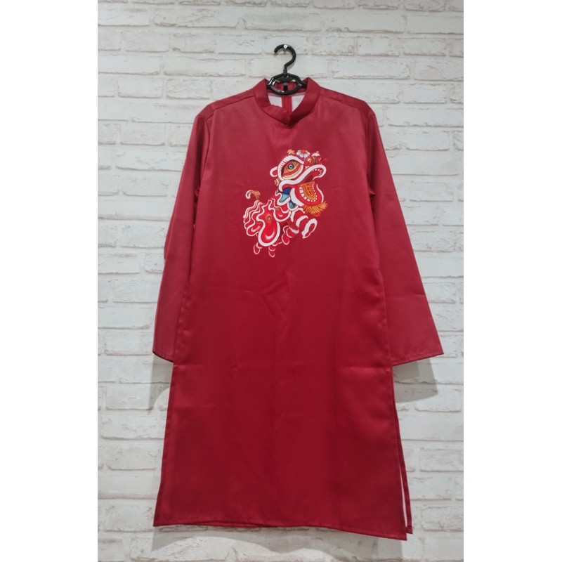 Áo dài nam màu đỏ size L 192071