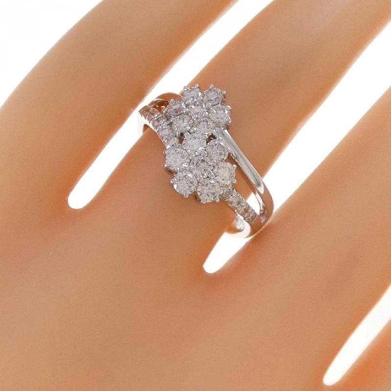 Nhẫn kim cương hoa K18WG 1.00CT - Hàng hiệu Authentic 851415