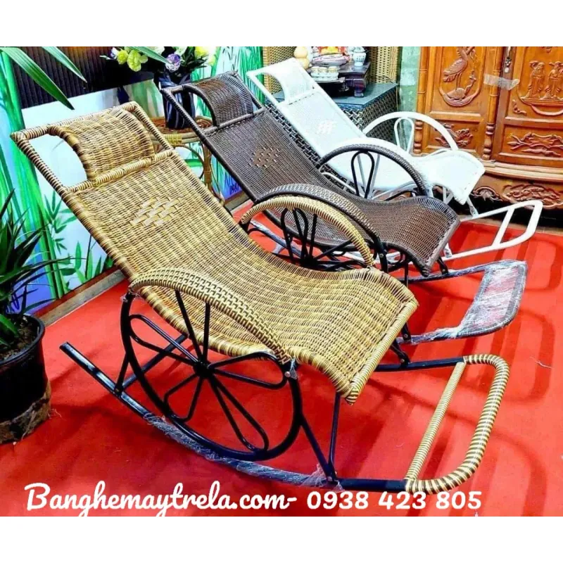 Ghế bập bênh nhựa giả mây giá rẻ 797263