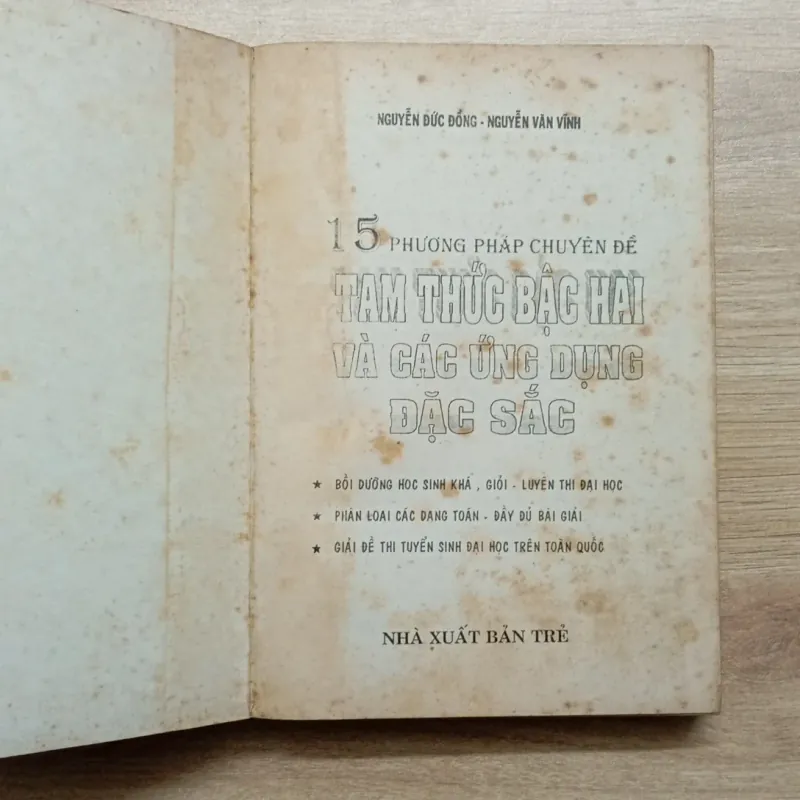 Sách 15 Phương Pháp Chuyên Đề Tam Thức Bậc 2 931151