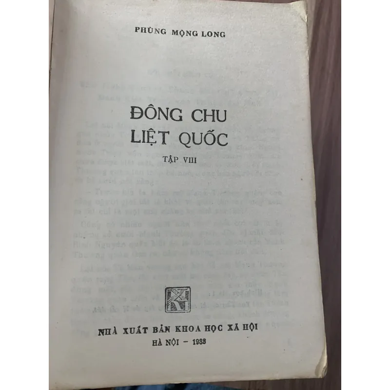 Đông chu liệt quốc, 8 tập, Phùng Mộng Long, Nguyễn Đỗ Mục dịch 601393