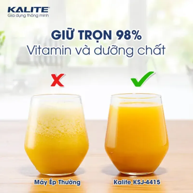 Máy ép chậm Kalite KSJ4415, mới 100%, màu vàng 701422