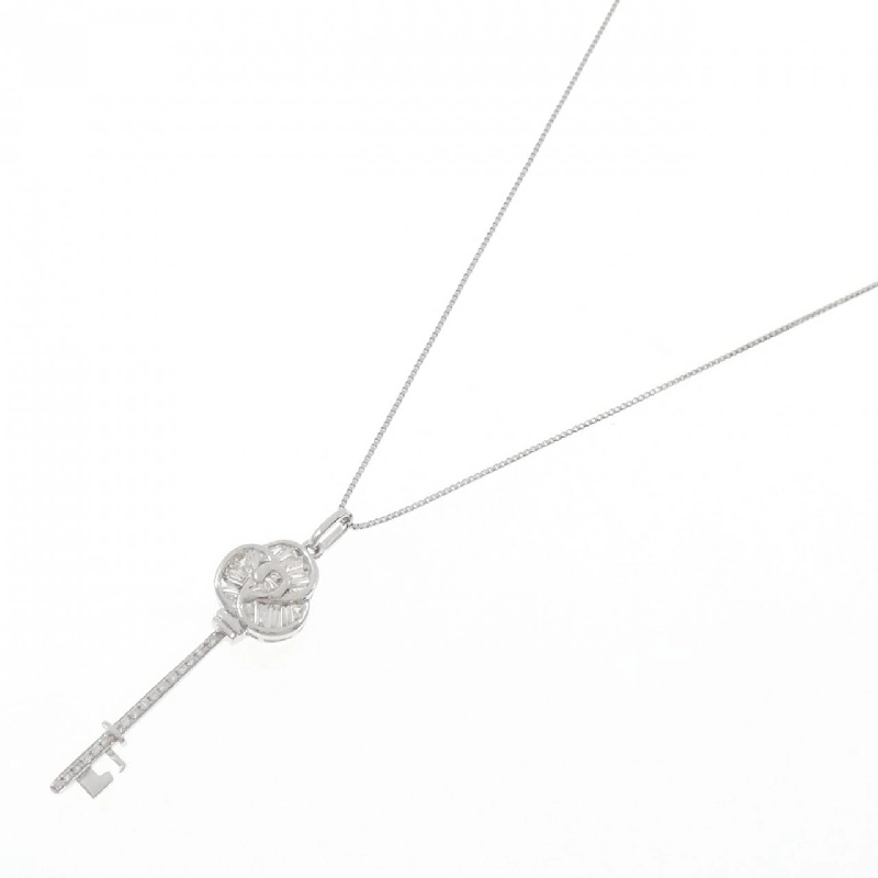 K18WG Khóa × Hoa Hồng Dây Chuyền Kim Cương 0.30CT - Hàng hiệu Chính hãng 860580