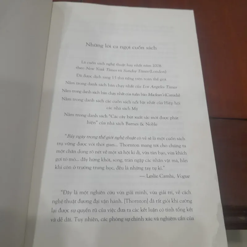 Sarah Thornton - BẢY NGÀY TRONG THẾ GIỚI NGHỆ THUẬT 791165