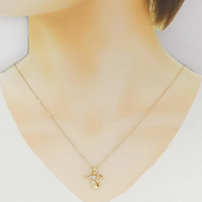 Dây chuyền kim cương K18YG/K18PG 0.20CT - Hàng hiệu Chính hãng 858516