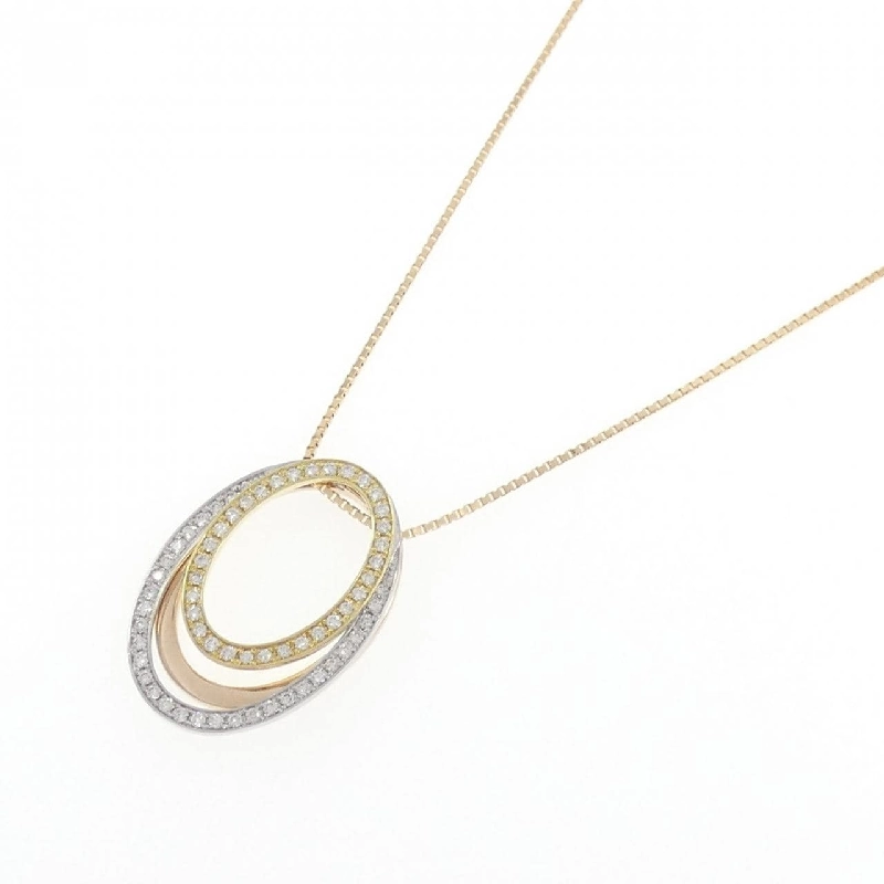 Dây chuyền kim cương ba màu K18 1.00CT - Hàng hiệu chính hãng 859905