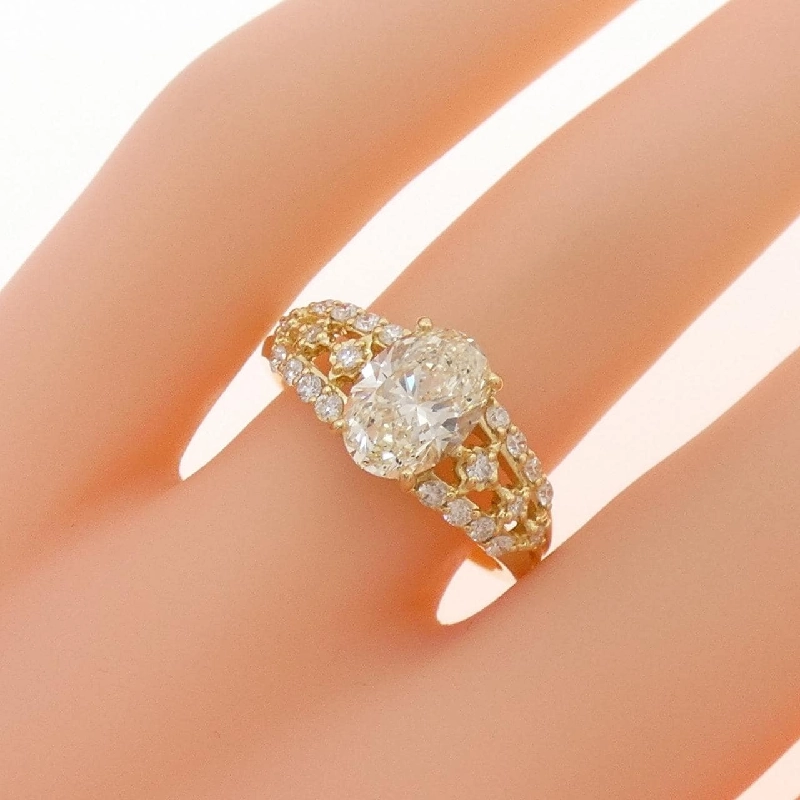 Nhẫn kim cương K18YG 1.51CT VLY SI2 cắt oval - Hàng hiệu chính hãng 872753