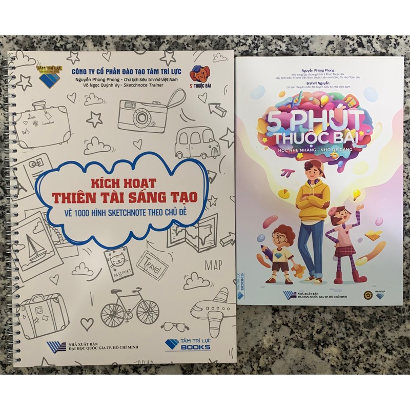 Combo Sketchnote 1000 hình kích hoạt thiên tài sáng tạo và 5 phút thuộc bài Thầy Phong 143553