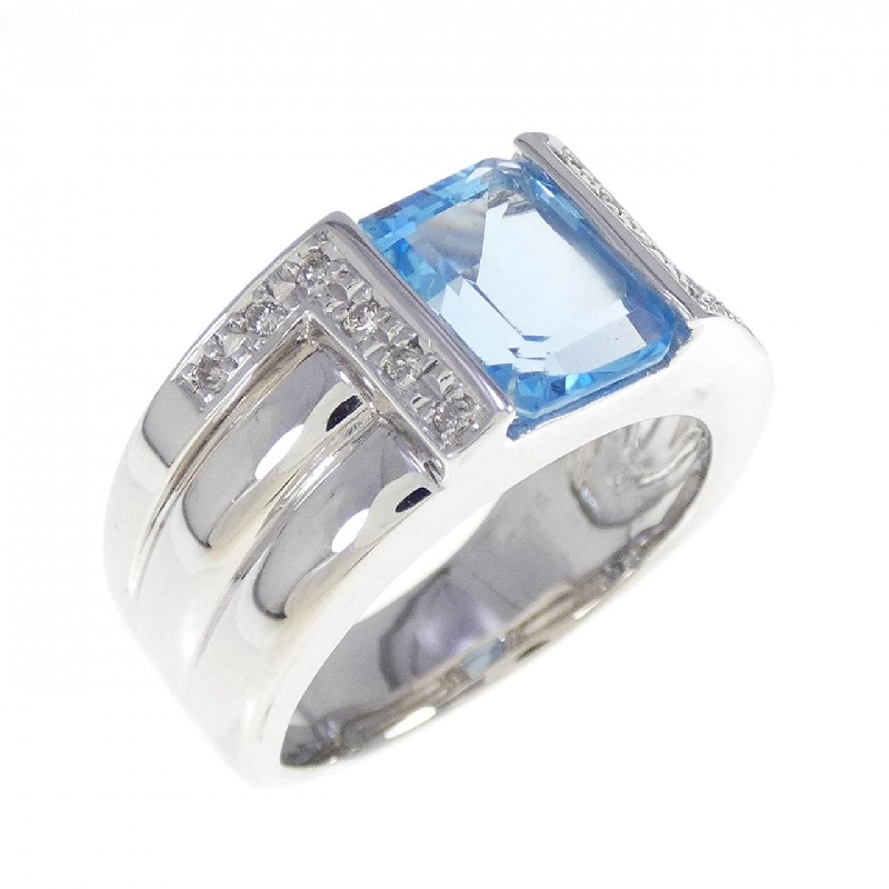 Nhẫn Blue Topaz K18WG 666175