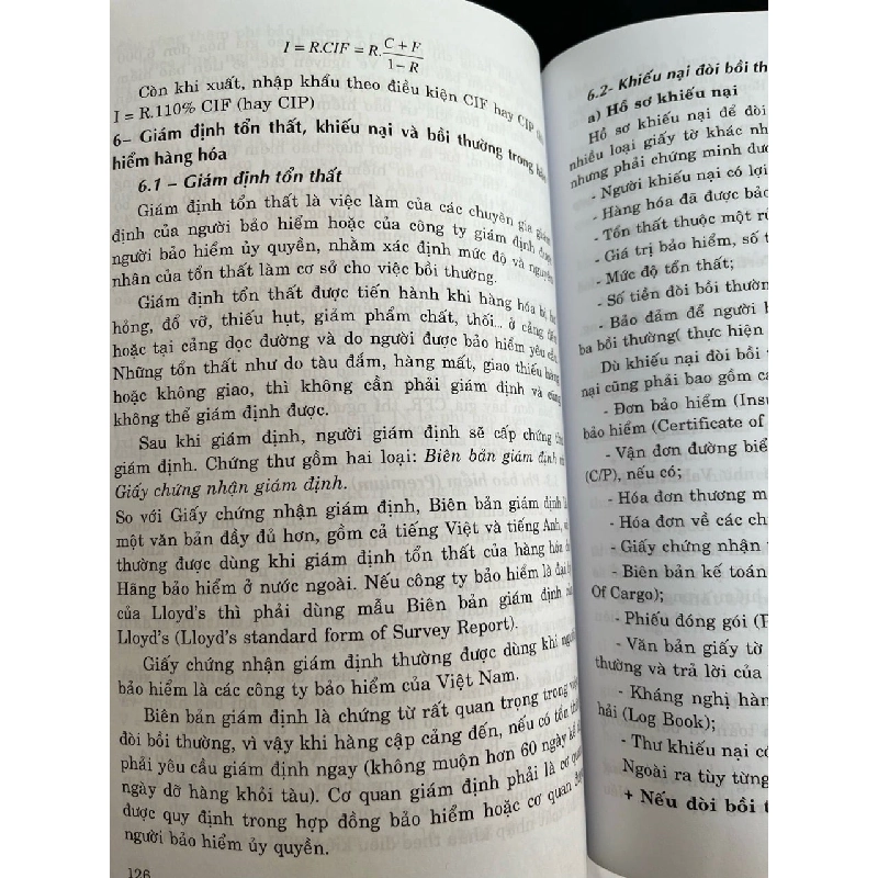 Bảo hiểm và giám định hàng hoá xuất nhập khẩu vận chuyển bằng đường biển - Đỗ Hữu Vinh 751363