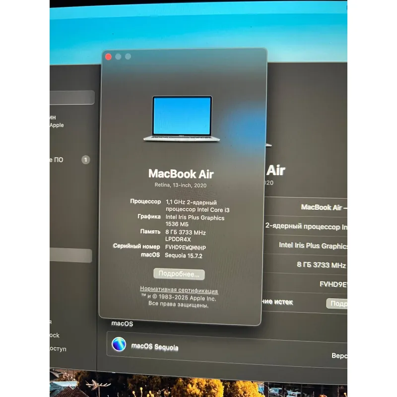 Laptop Apple MacBook Air 13 inch M1 256GB bạc vỏ nhôm mới 90% 998457