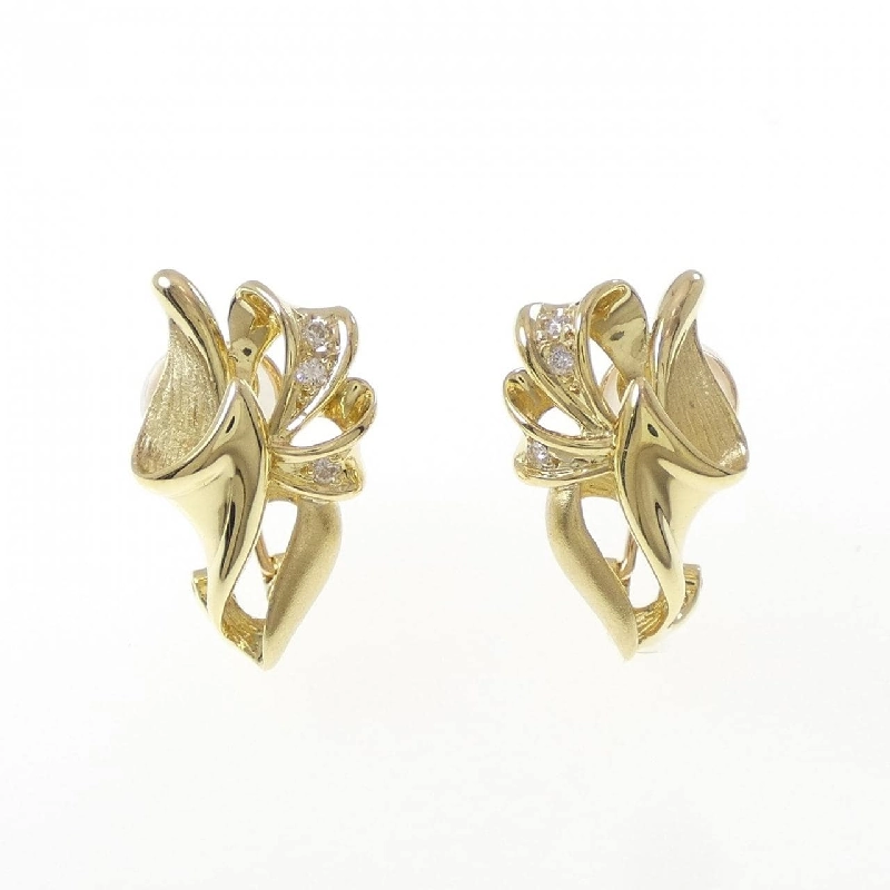 K18YG Bông tai/Khuyên tai kim cương 0.10CT - Hàng hiệu Chính hãng 874542