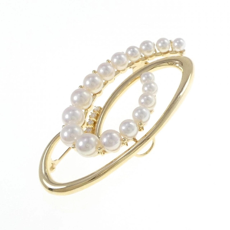 K18YG Ngọc trai Akoya Brooch - Hàng hiệu Chính hãng 873790