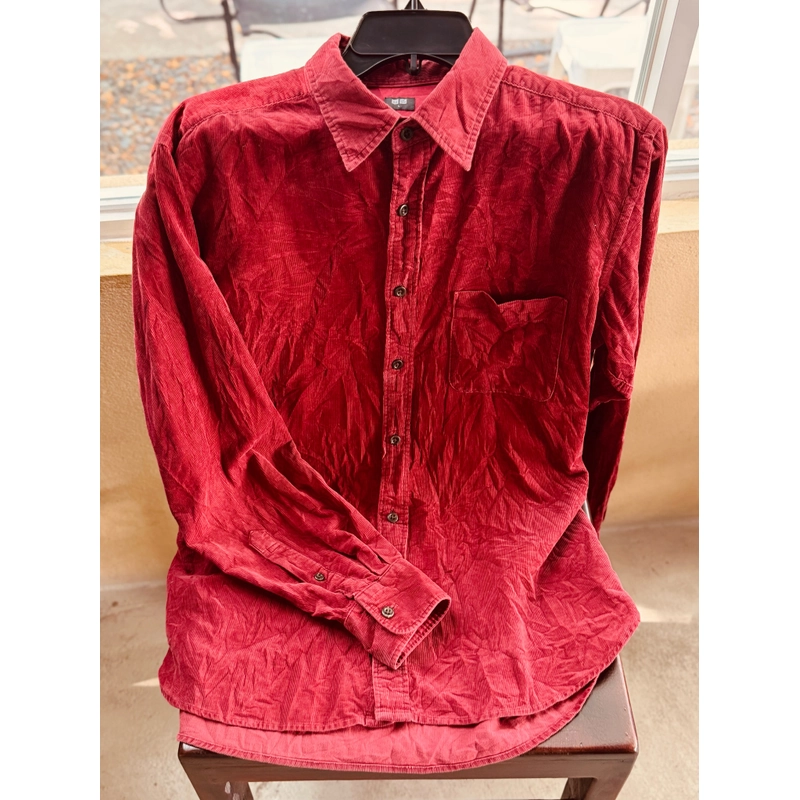 Áo sơ mi Uniqlo nhung tăm 451920
