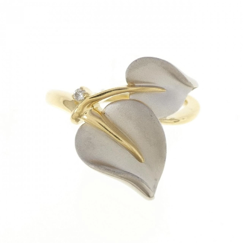 Nhẫn kim cương K18YG/PT900 0.01CT 670908