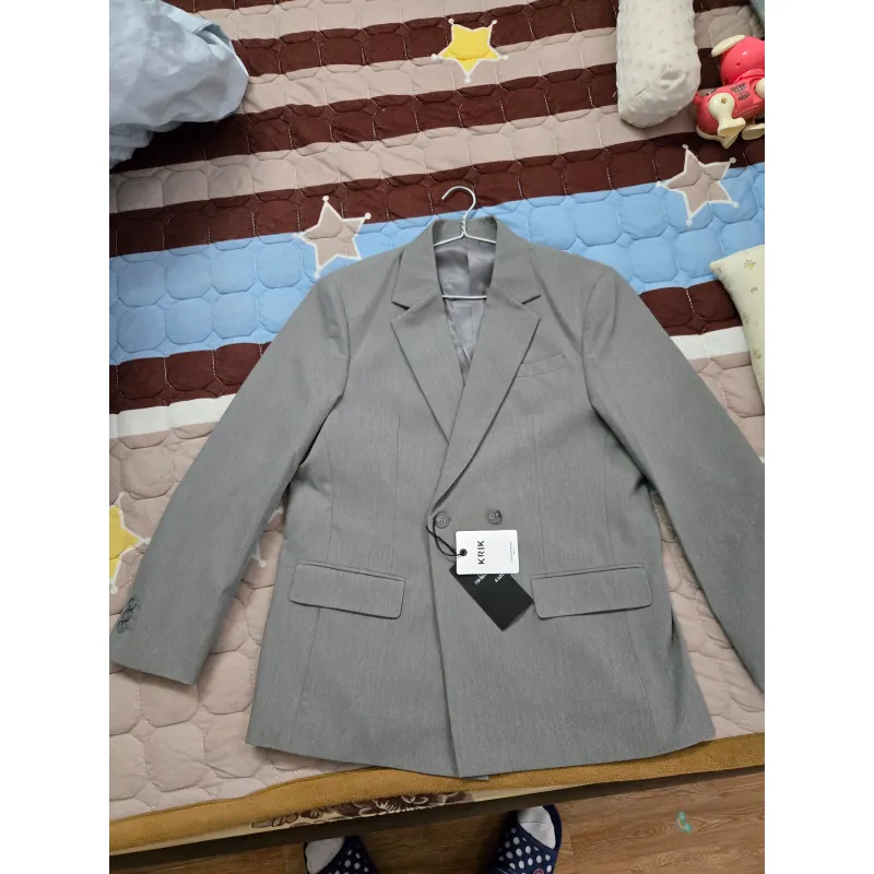 Áo Blazer Nam mới 100% Krik phong cách hiện đại, màu xám size M 786225