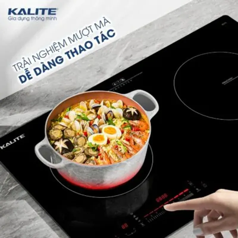 Kalite KDI73 – Bếp từ đôi hiện đại, mặt kính chịu nhiệt cao cấp, dễ vệ sinh ✨ 707767