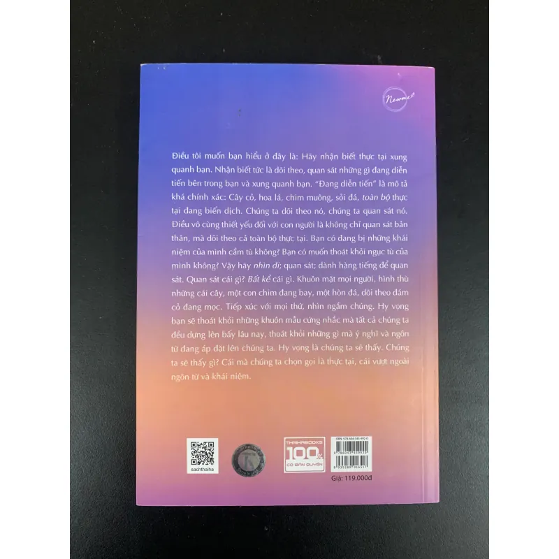 (Sách cũ) Nhận biết Awareness - Anthony de Mello - Huyền Không dịch  961547