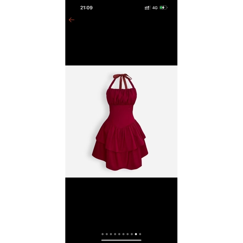 Đầm Đỏ Cột Dây  455664