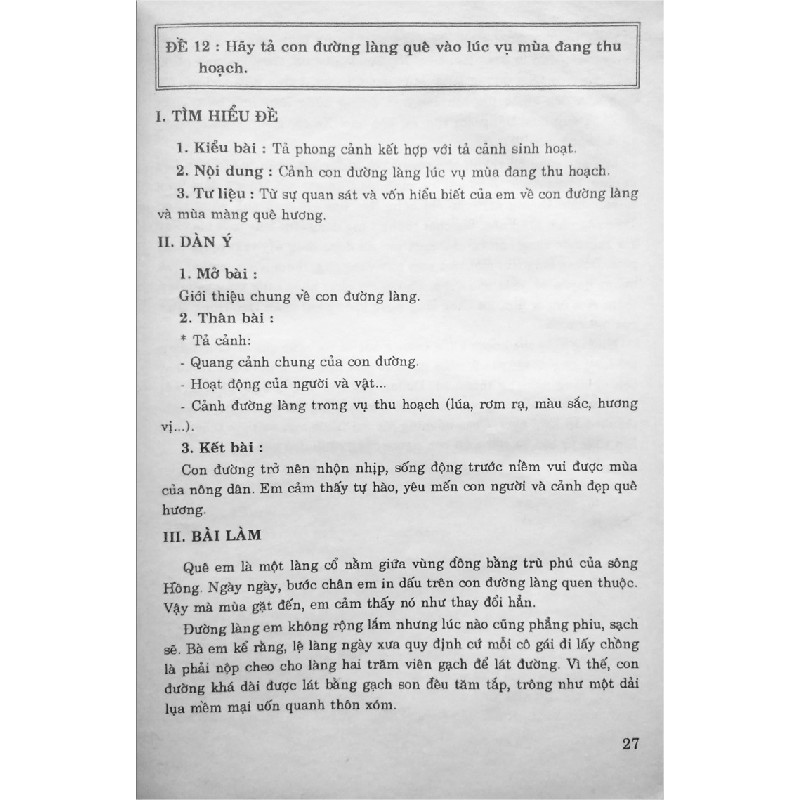 Những Bài Làm Văn Mẫu Lớp 6 Xưa 8121