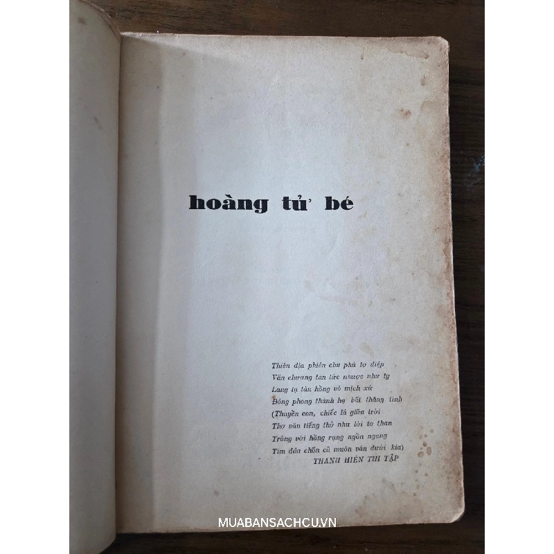 Hoàng tử bé - Saint Exupery (Bùi Giáng dịch, in trước 1975 ) 972296