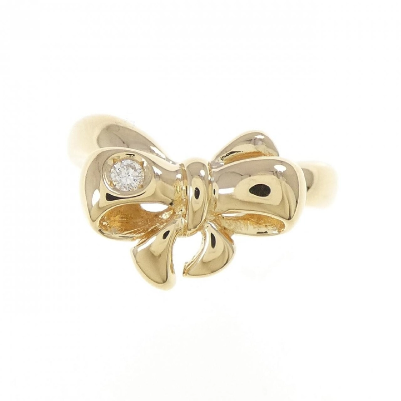 Nhẫn kim cương K18YG hình ruy băng 0.03CT 668260