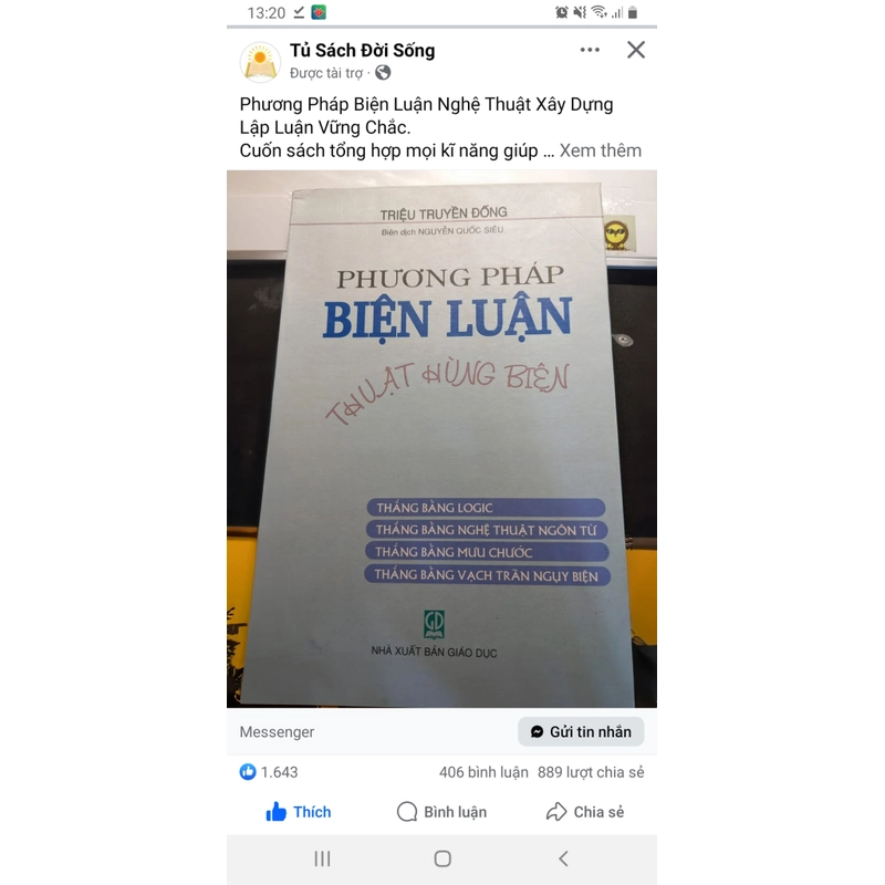PHƯƠNG PHÁP BIỆN LUẬN-THUẬT HÙNG BIỆN

Bản in hiếm đầu tiên còn  sót lại 522426