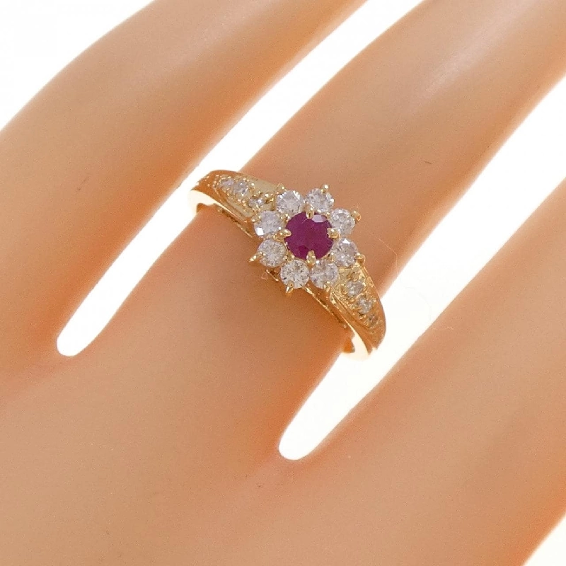 Nhẫn ruby K18YG 0.3CT 666087