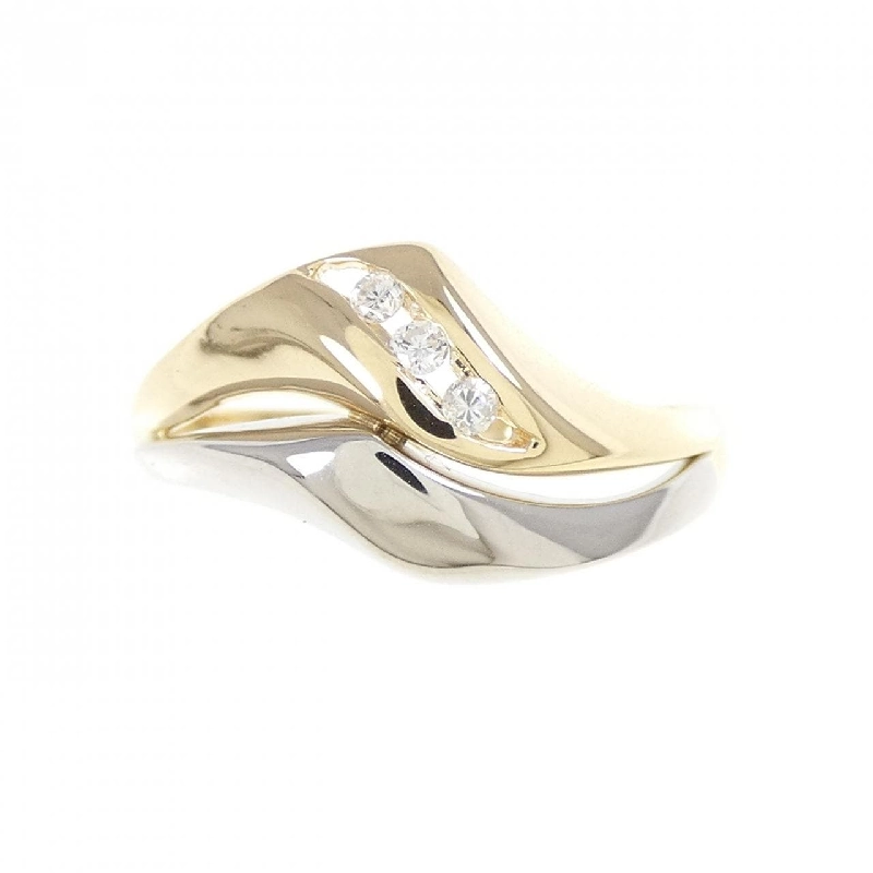 Nhẫn kim cương K18YG/PT900 0.04CT 668739