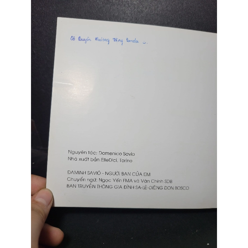 Daminh Savio Người bạn của em (sách màu) mới 80% bẩn nhẹ, có chữ viết 2016 HCM2101 TÂM LINH - TÔN GIÁO - THIỀN 918398