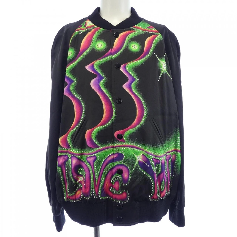 Áo khoác teddy in họa tiết nghệ sĩ satin CELINE 2V30H354Q - Hàng hiệu Authentic 892152