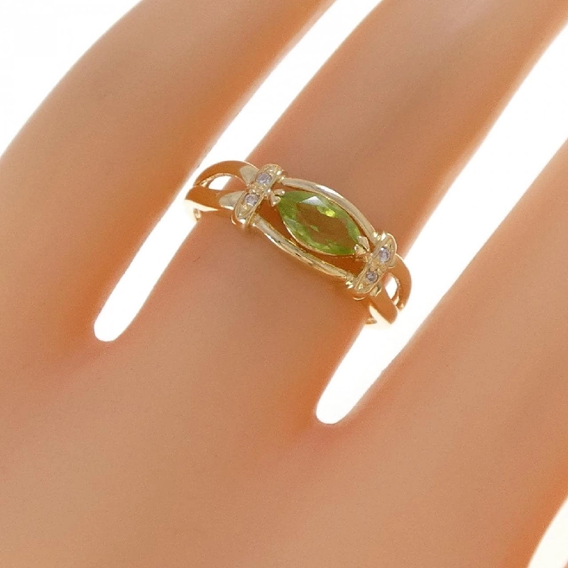 Nhẫn Peridot K18YG - Hàng hiệu Chính hãng 852382