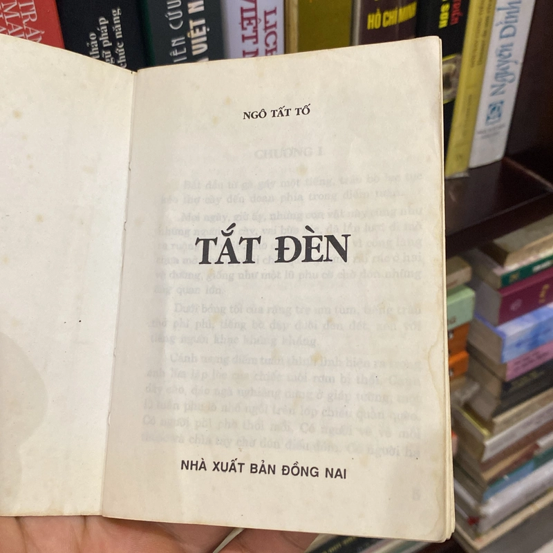 TẮT ĐÈN, NGÔ TẤT TỐ, sách khổ nhỏ bỏ túi, xb 2001 551056