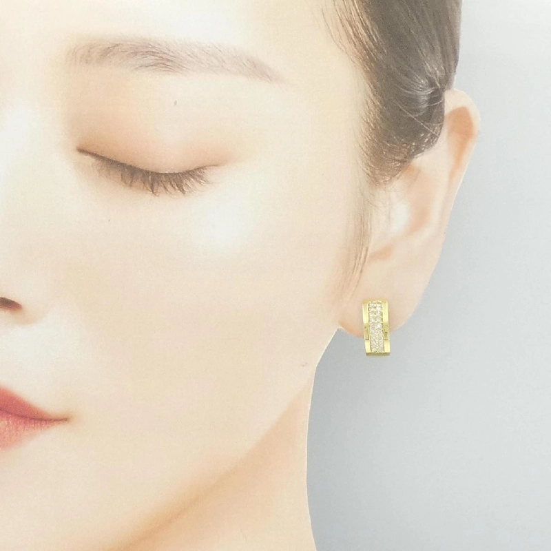 K18YG Bông tai/Khuyên tai Kim cương 0.50CT - Hàng hiệu Chính hãng 865061