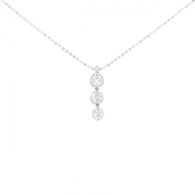 PT/K18WG Dây chuyền kim cương ba viên 0.30CT - Hàng hiệu Chính hãng 863270