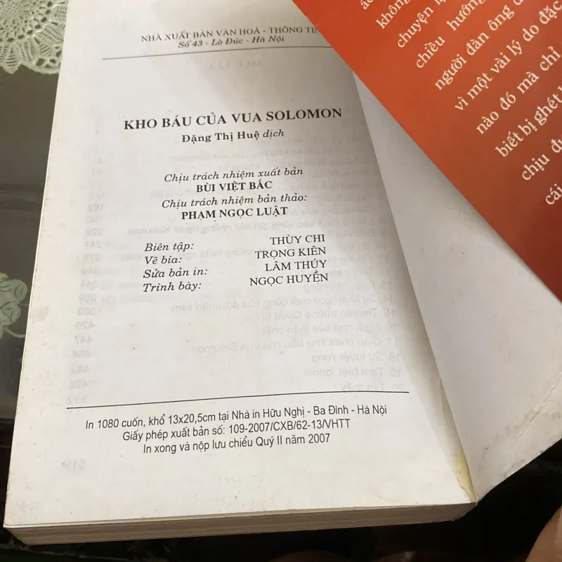 Kho Báu Của Vua Solomon-  Henri Haggard - nxb 2007 319627