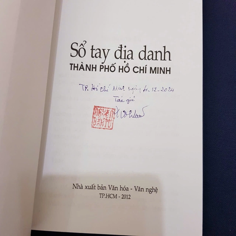Sổ tay địa danh Việt Nam | thủ bút tác giả  419558