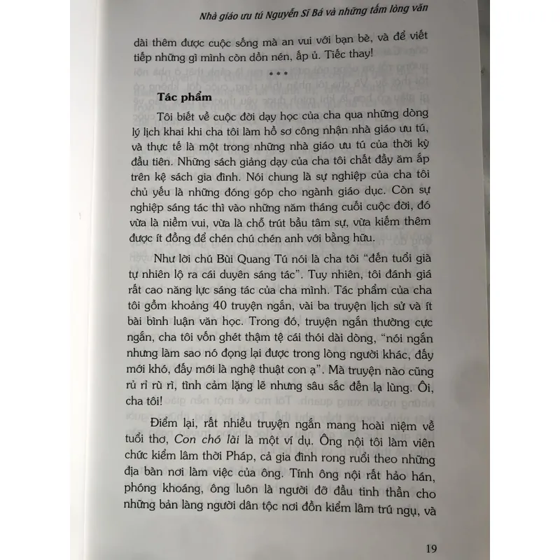 Nhà giáo ưu tú Nguyễn Sĩ Bá và những tấm lòng văn 654449