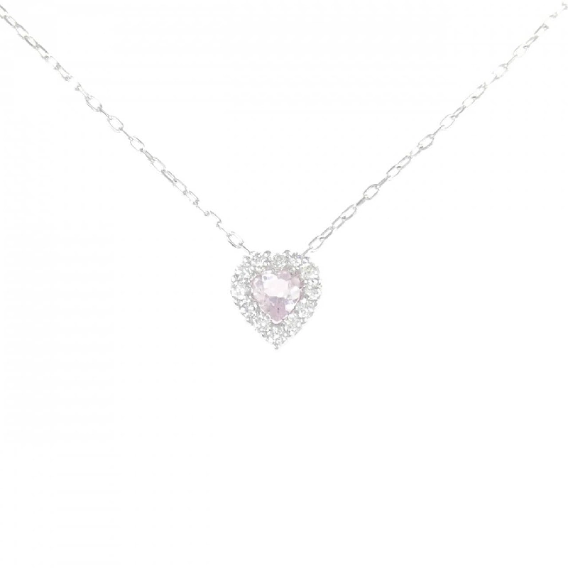 K18WG Heart Morganite Necklace - Hàng hiệu Authentic 857832