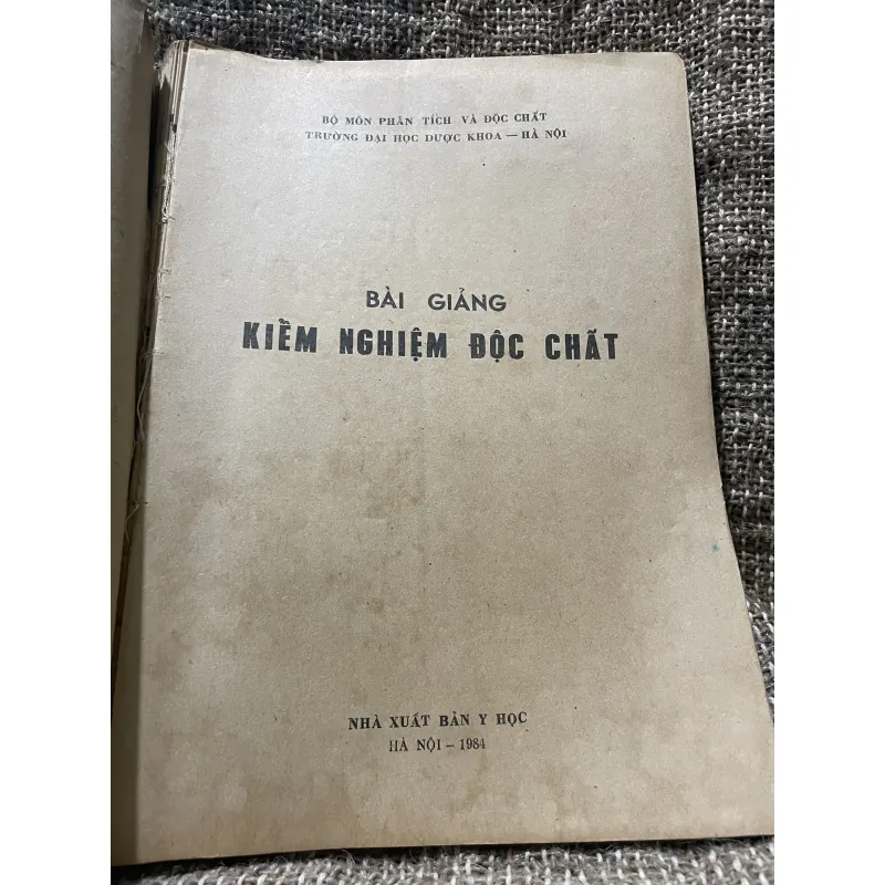 Bài giảng kiểm nghiệm chất độc- bộ môn phân tích và độc chất 1009217