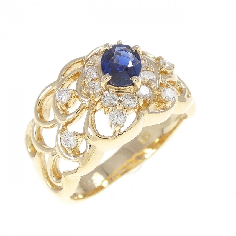 Nhẫn Sapphire K18YG 0.52CT 667057