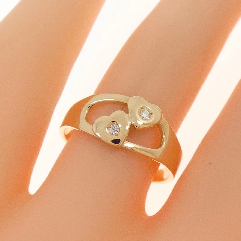 Nhẫn kim cương hình trái tim K18YG - Hàng hiệu Authentic 855280