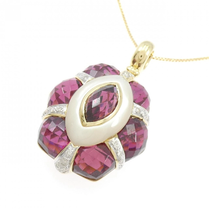 K18YG/K18WG Mặt dây chuyền đá màu - Hàng hiệu Authentic 859860