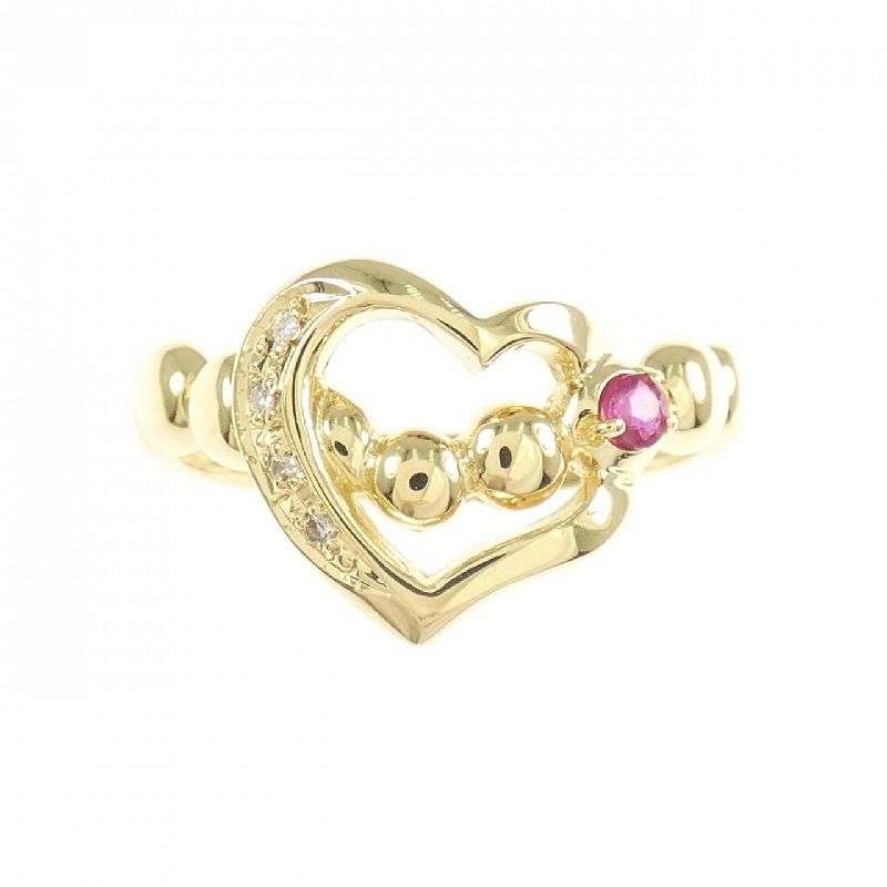 Nhẫn ruby hình trái tim K18YG 0.07CT 669716