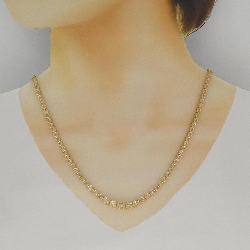 K18YG Dây chuyền kim cương - Hàng hiệu Authentic 856698