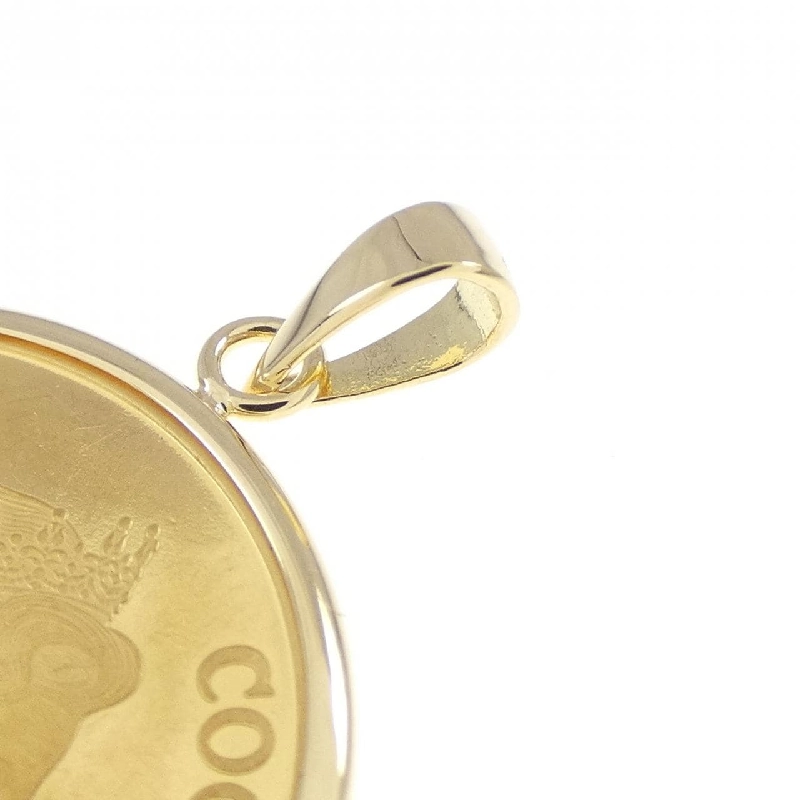 K18YG(枠) Đồng xu Mặt dây chuyền - Hàng hiệu Chính hãng 864563